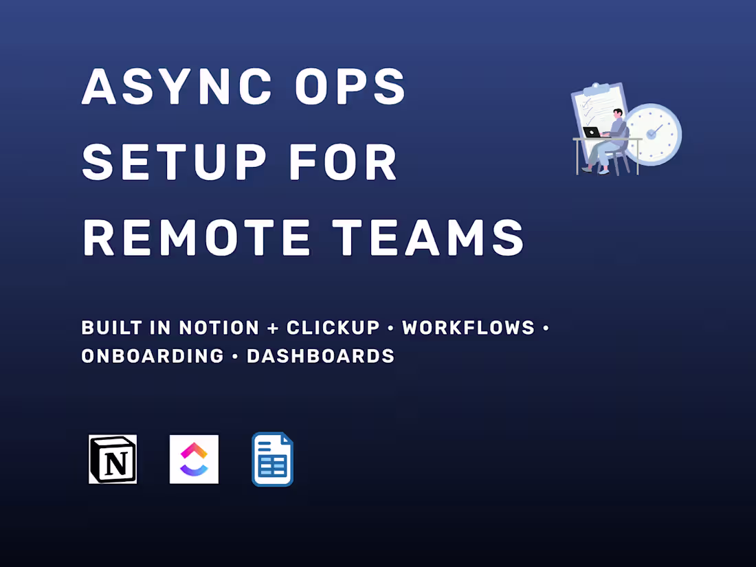 Cover image for Async Team System Setup in Notion + ClickUp