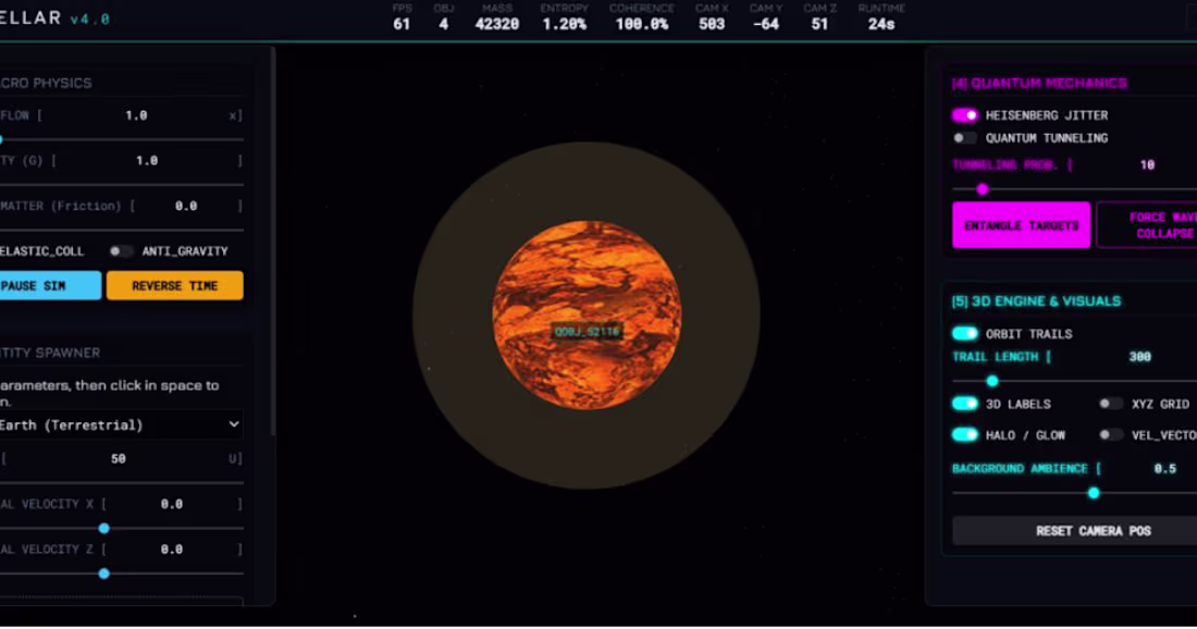 Cover image for -Developed an interactive web-based planetary