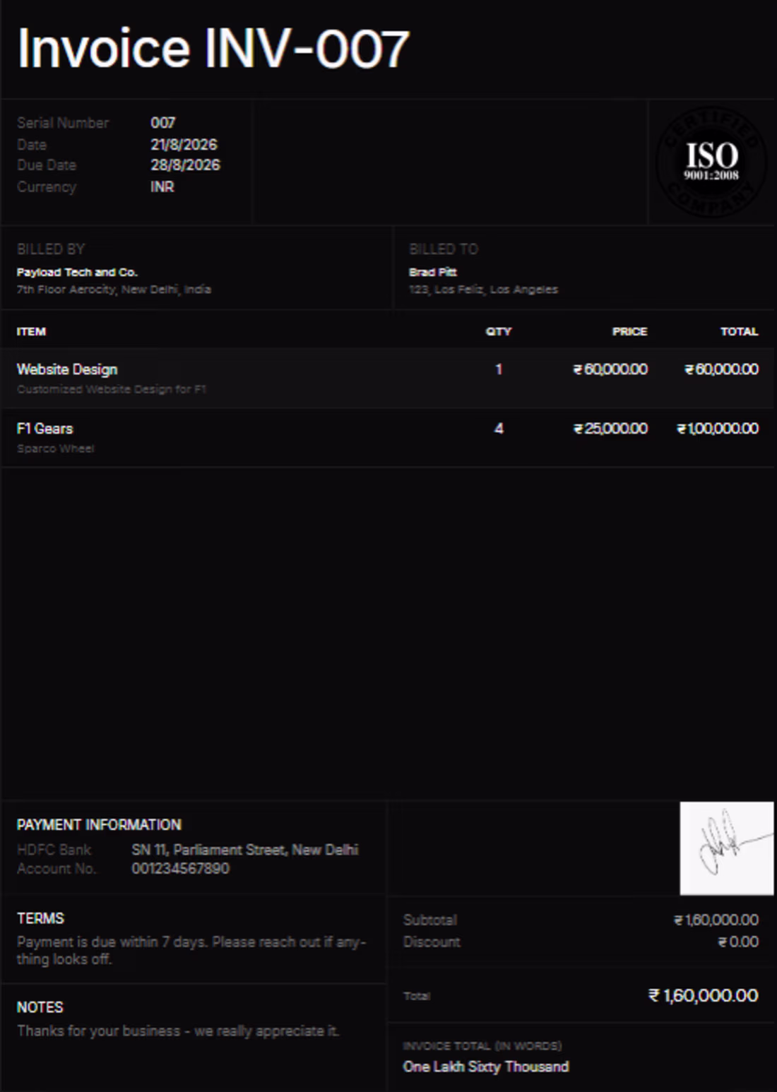 Cover image for Payload is a simple invoice