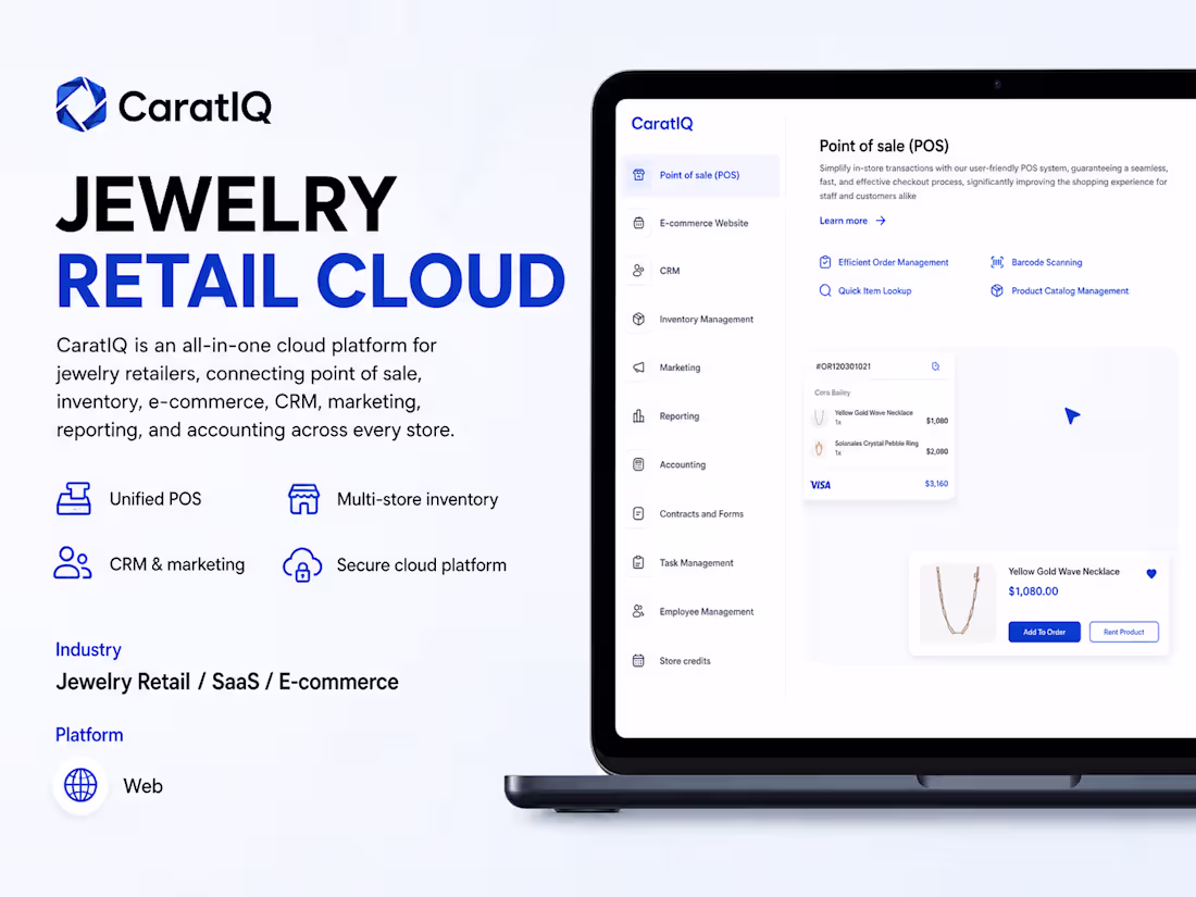 Cover image for CaratIQ — Jewelry Retail Cloud Platform
