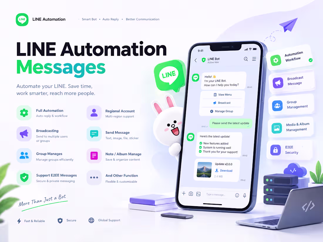 Cover image for LINE Bot Development & AI Chatbot Automation