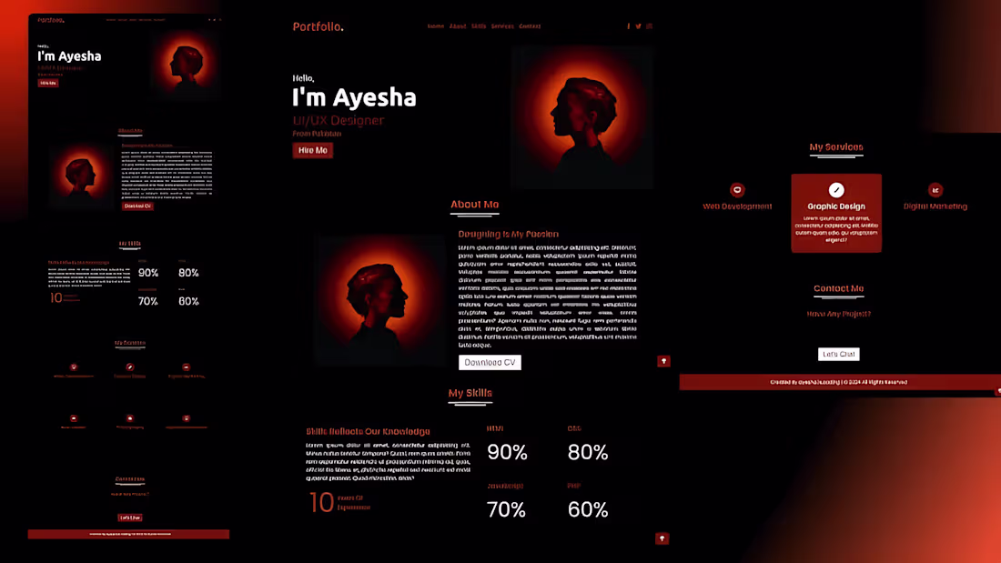 Cover image for Ayesha Portfolio Website Design