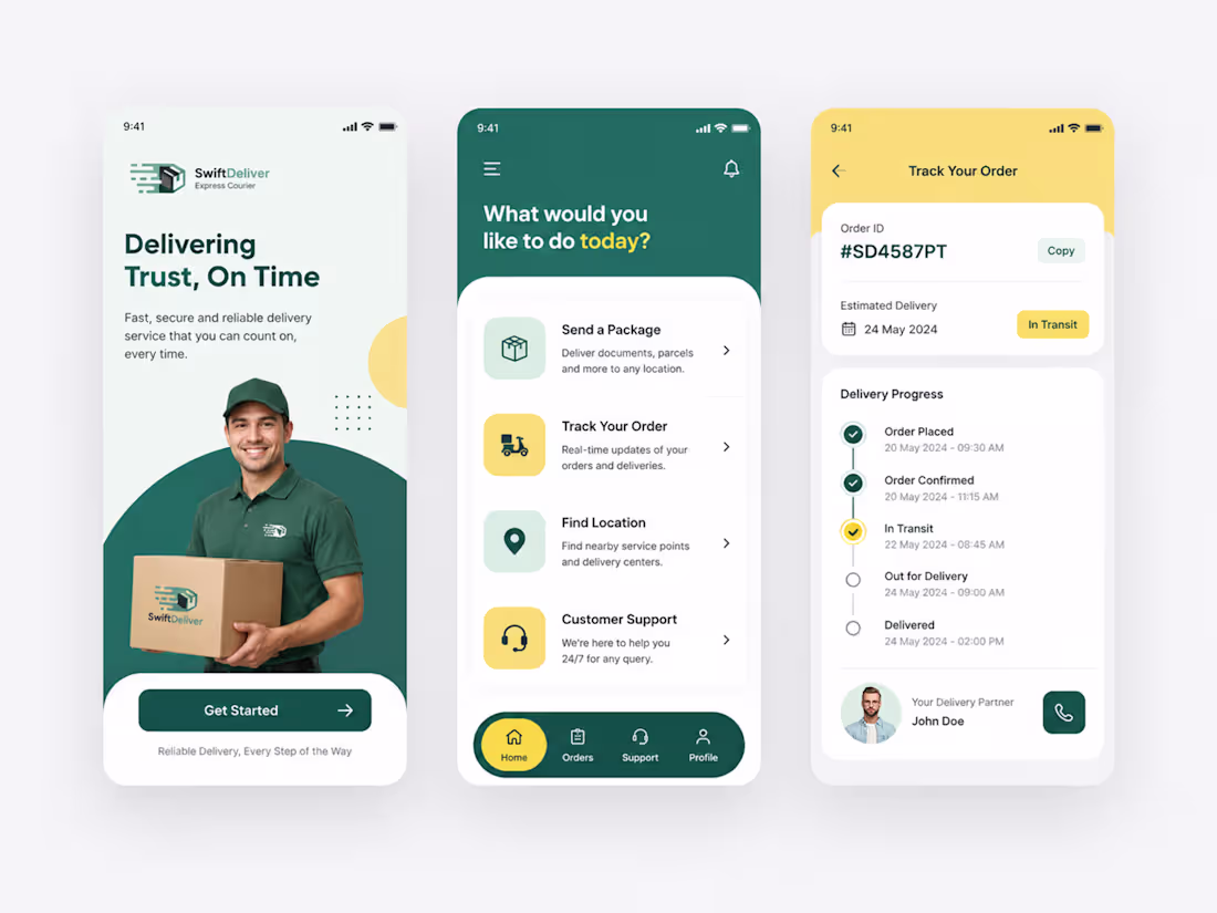 Cover image for Modern Delivery Mobile App UI/UX