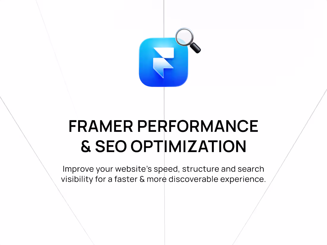 Cover image for Framer Performance & SEO Optimization
