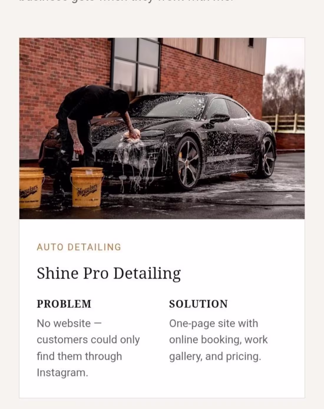 Cover image for Shine Pro Detailing — Auto Detailing Website