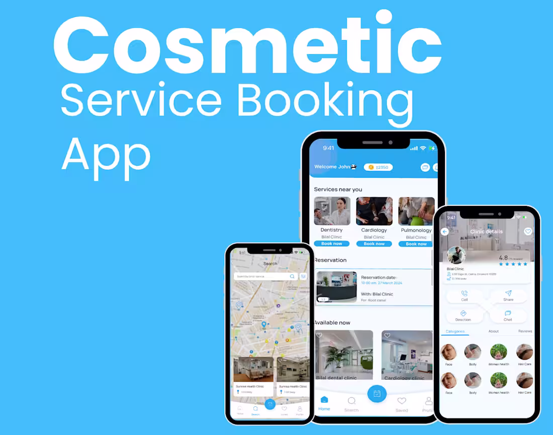 Cover image for Cosmetic & Aesthetic Service Booking App