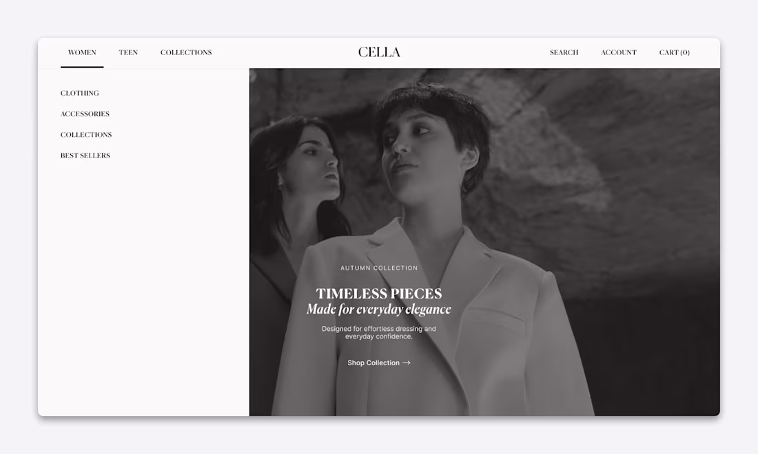 Cover image for CELLA - Navigation & Mega