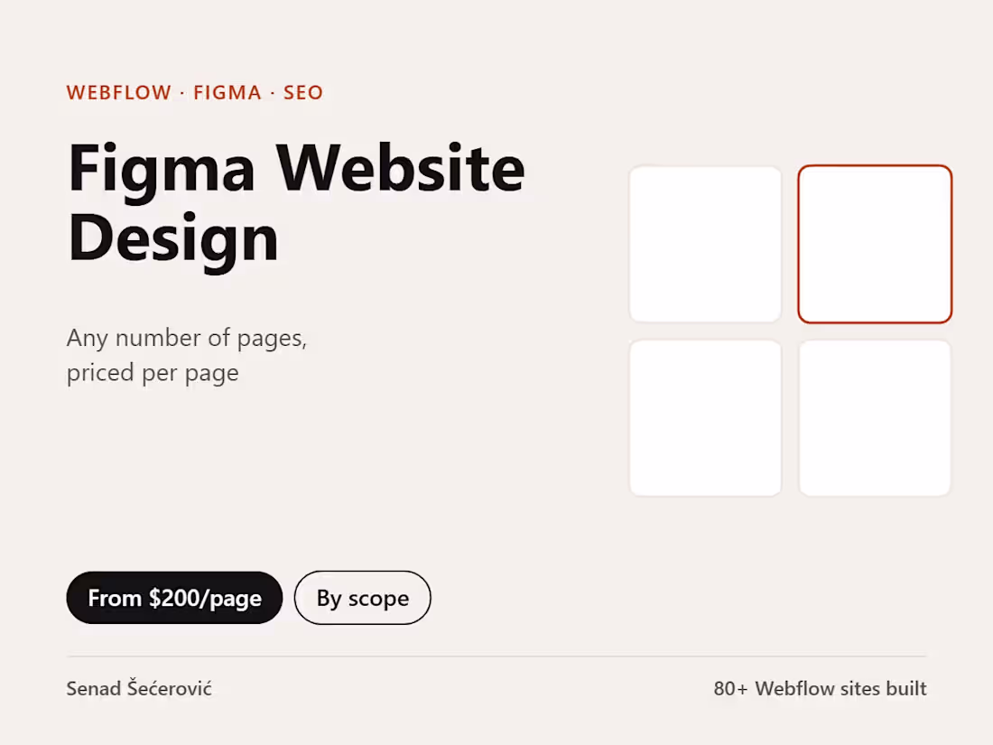 Cover image for Figma Website Design (priced per page)