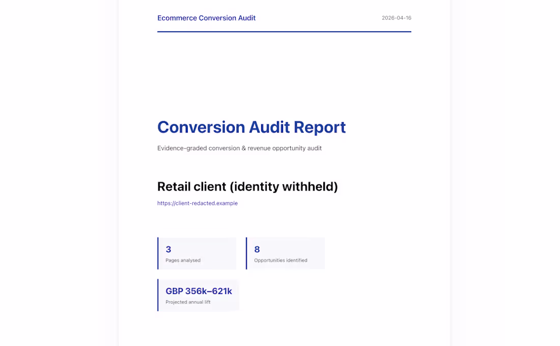 Cover image for Ecommerce conversion audit snippet