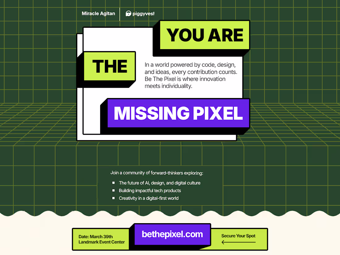 Cover image for Be The Pixel Event Poster