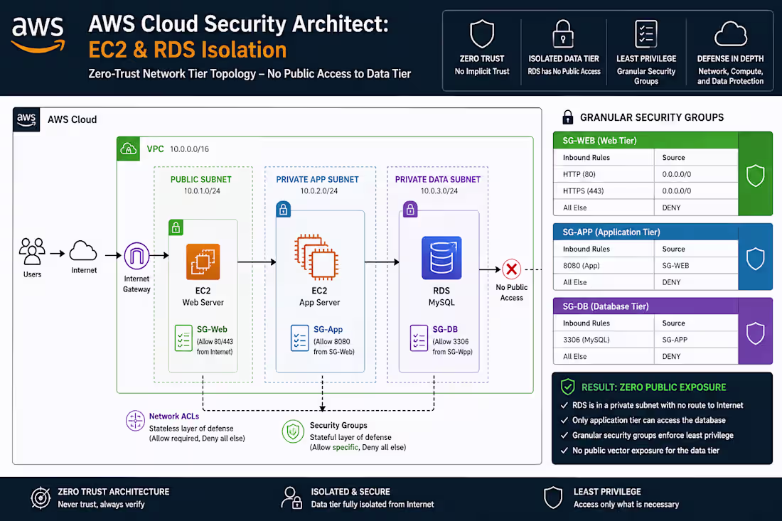 Cover image for Project Title
AWS Cloud Security Architect:
