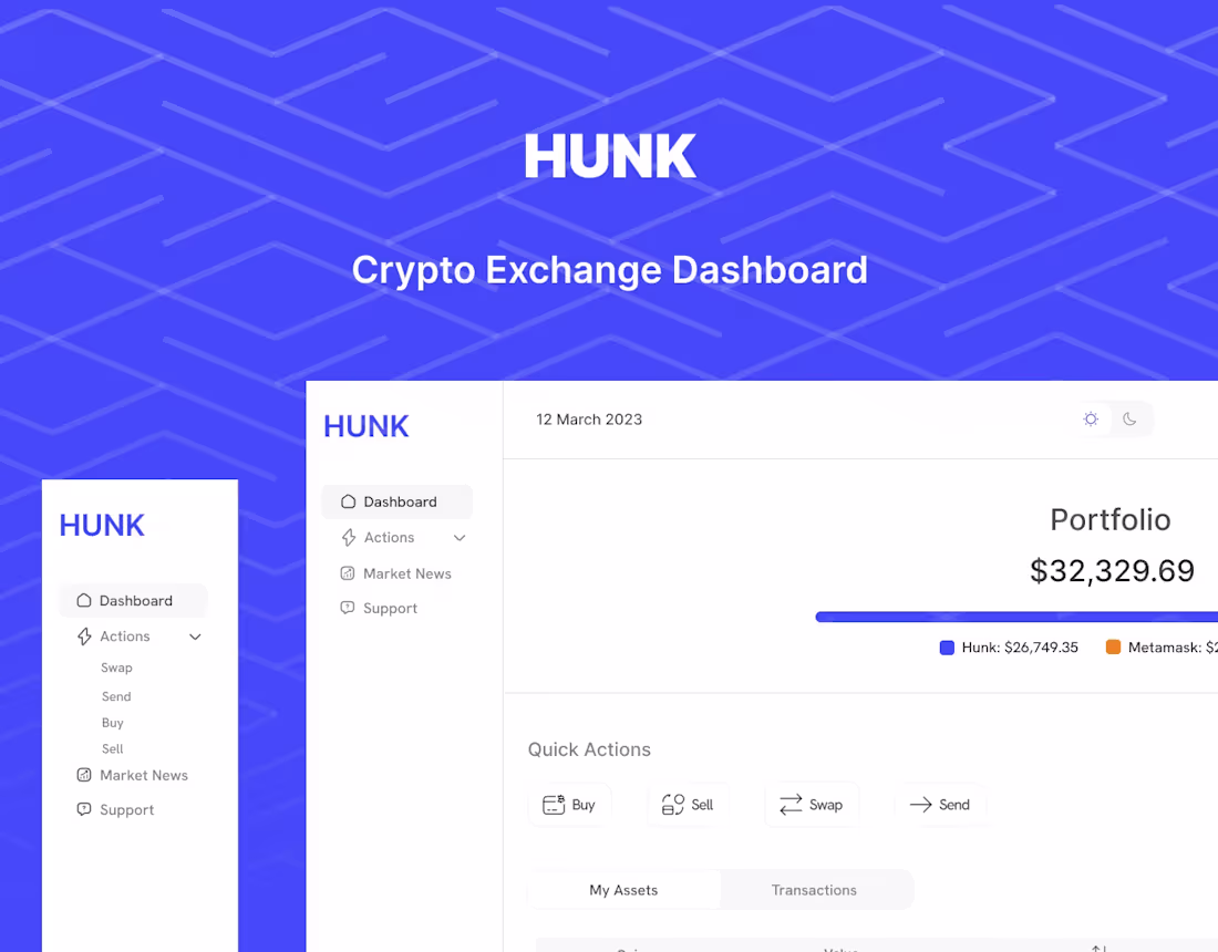 Cover image for HUNK Crypto Dashboard