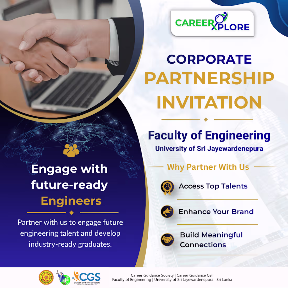 Cover image for A professional corporate invitation designed