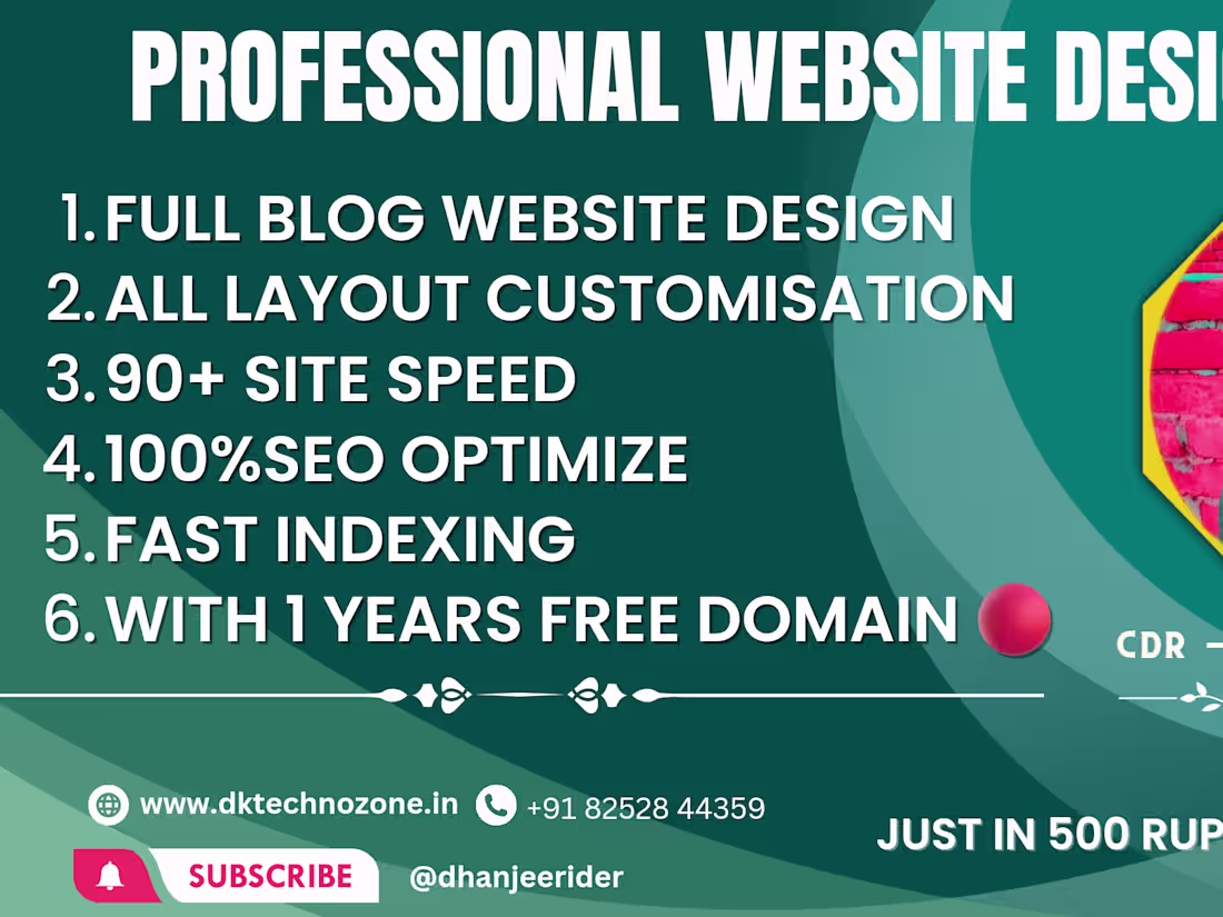 Cover image for I can design any types of blogger website 