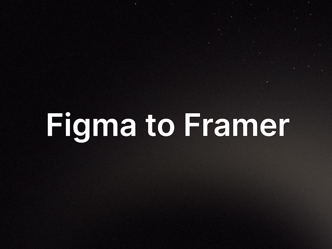Cover image for Figma to Framer Website Development