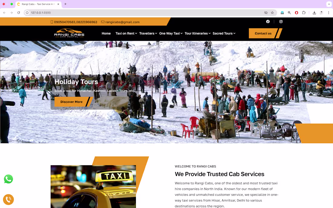 Cover image for Rangi Cabs – Premium Travel