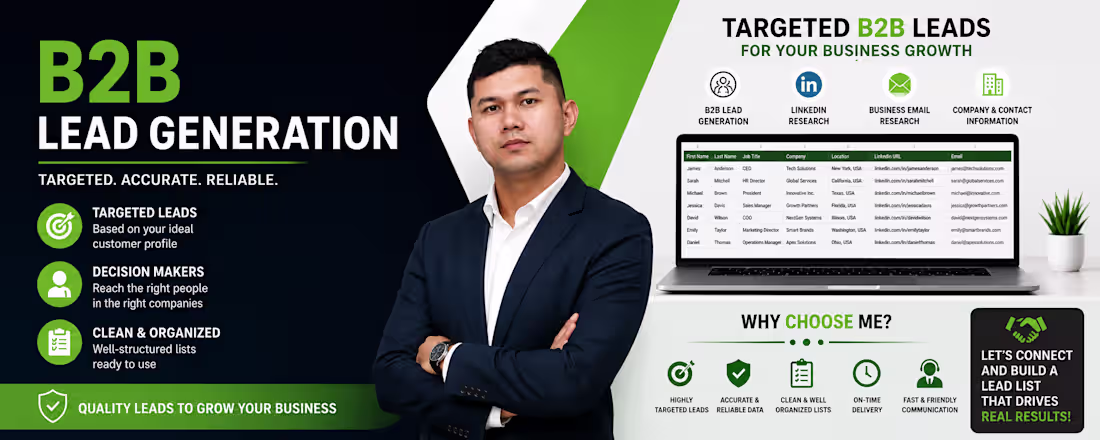 Cover image for LinkedIn Lead Generation & Prospect Research