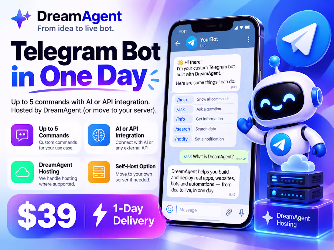 Cover image for Telegram Bot in One Day