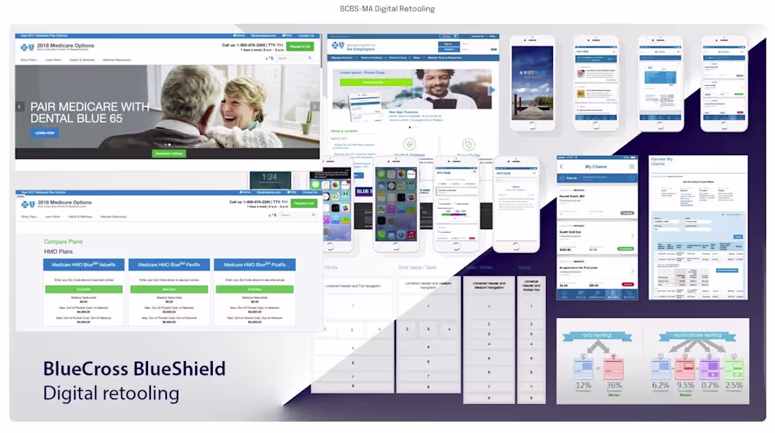 Cover image for BCBSMA: Enterprise UX Transformation