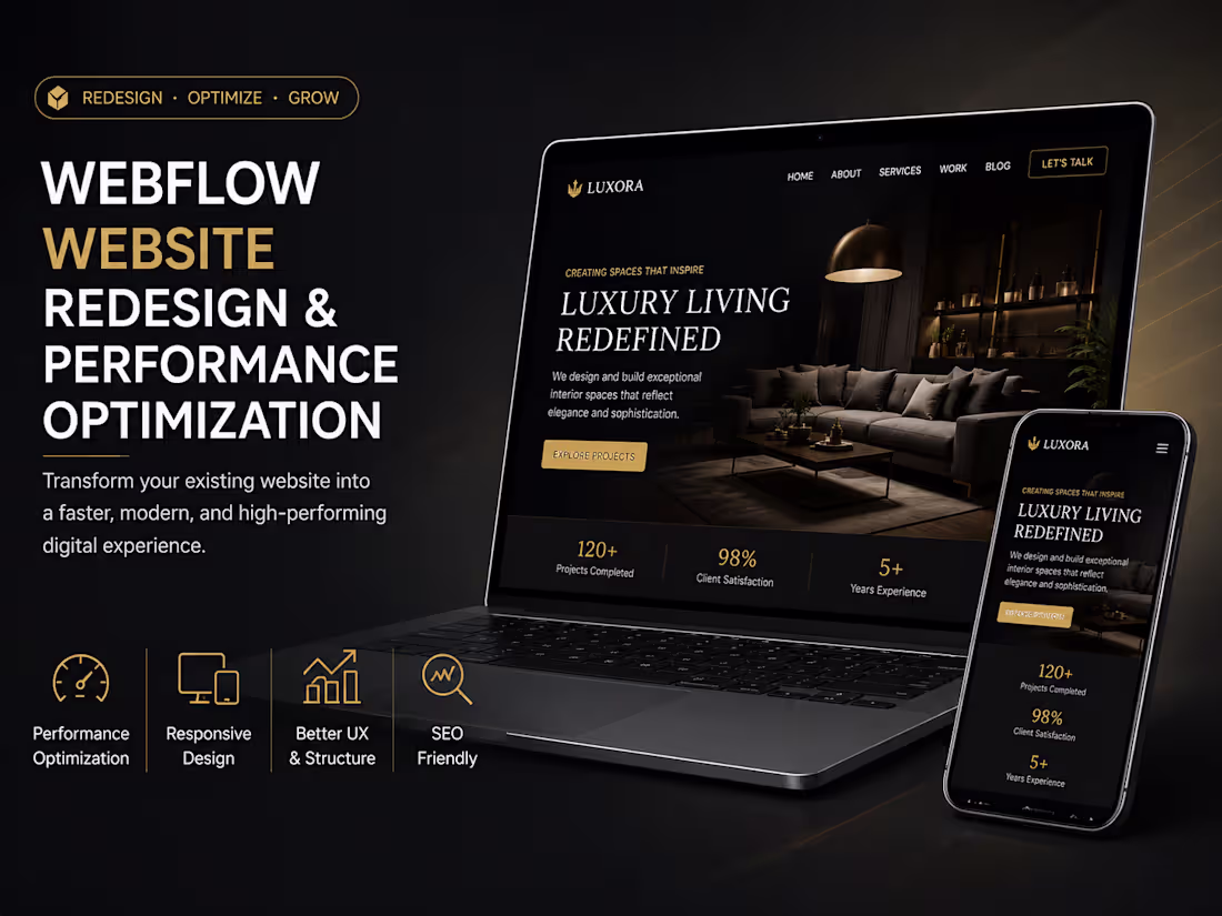 Cover image for Webflow Website Redesign & Performance Optimization