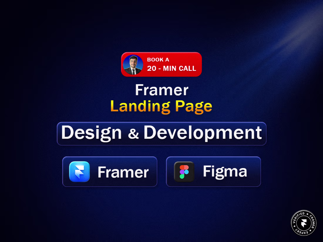 Cover image for Framer Landing Page Design & Development Modern & Converting
