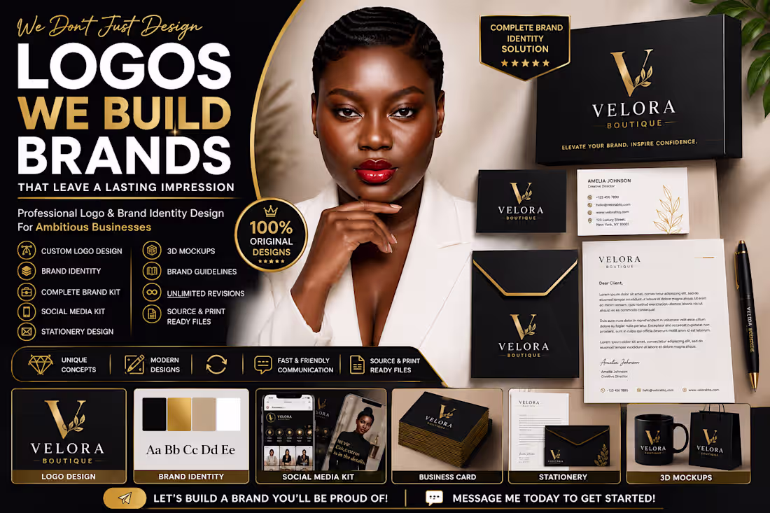 Cover image for I will design professional business logo, brand identity and kit