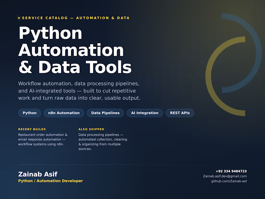 Cover image for Python Automation & Data Tools