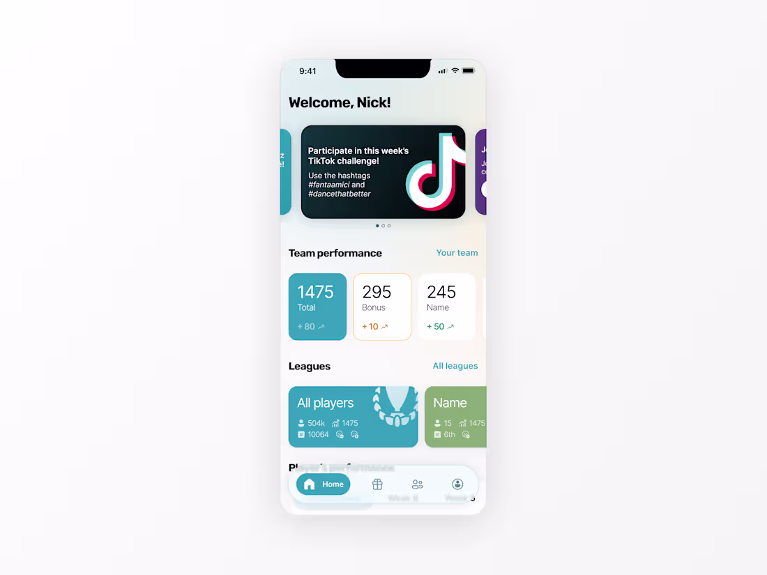 Cover image for Fantasy mobile app redesign