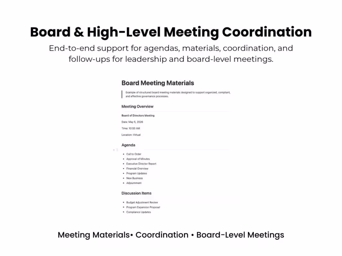 Cover image for Board & High-Level Meeting Setup
