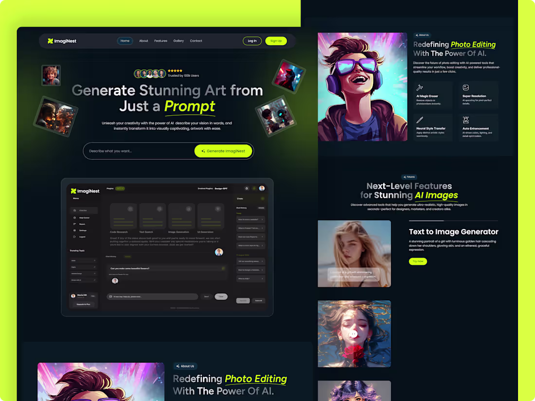 Cover image for ImagiNest – AI Art &