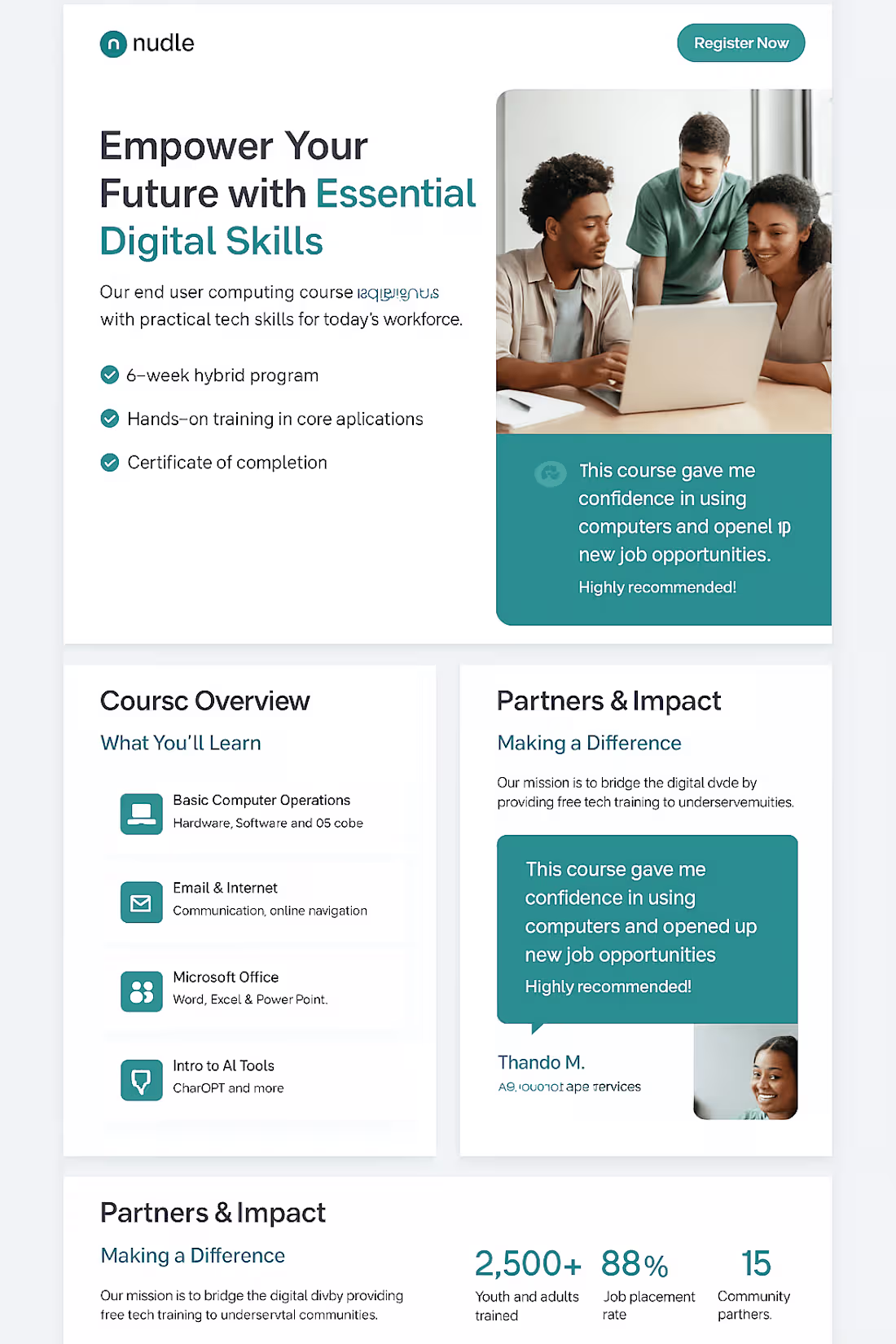 Cover image for Responsive Website Design for Upskilling Program