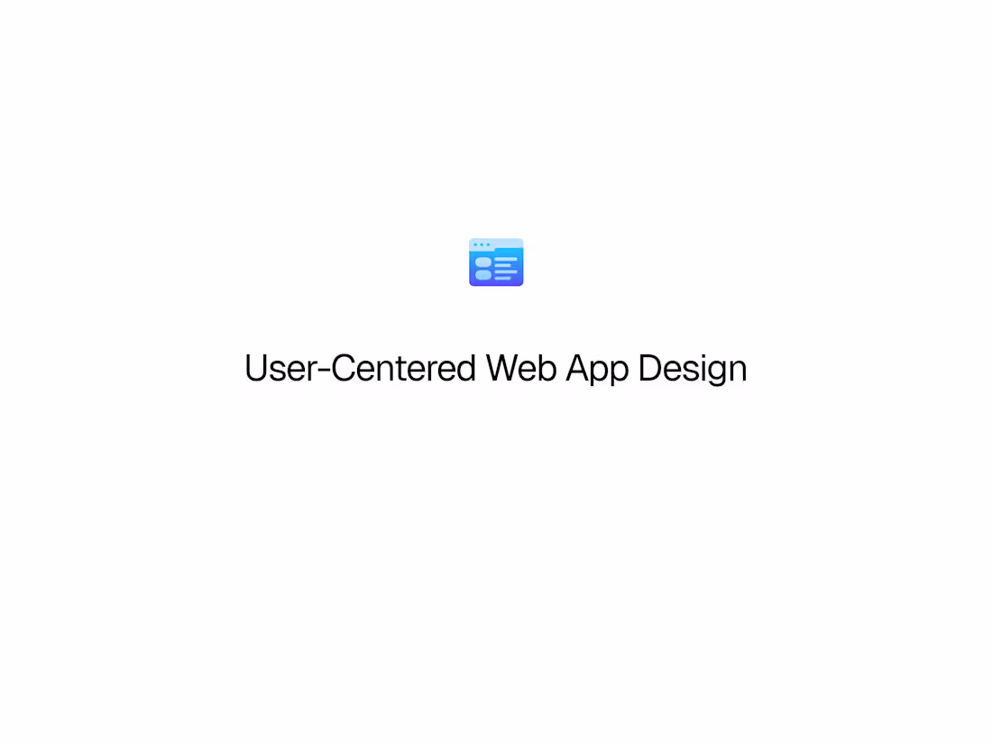 Cover image for Web App Design