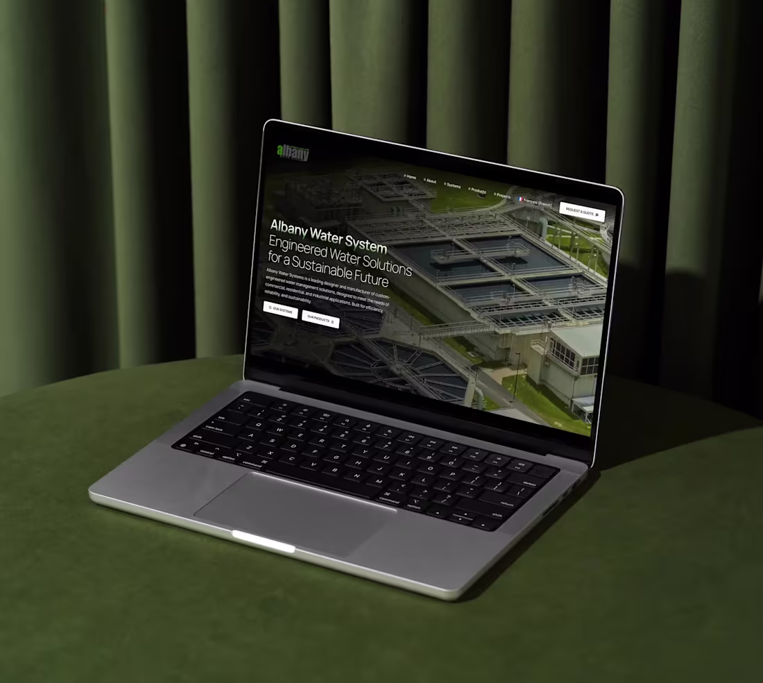 Cover image for WordPress site for Albany Water | Industrial Parts Supplier 