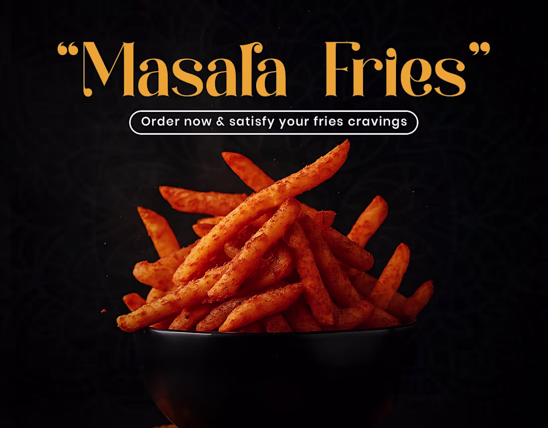 Cover image for French Fries Meta Ads posts design - The Biryani Studio