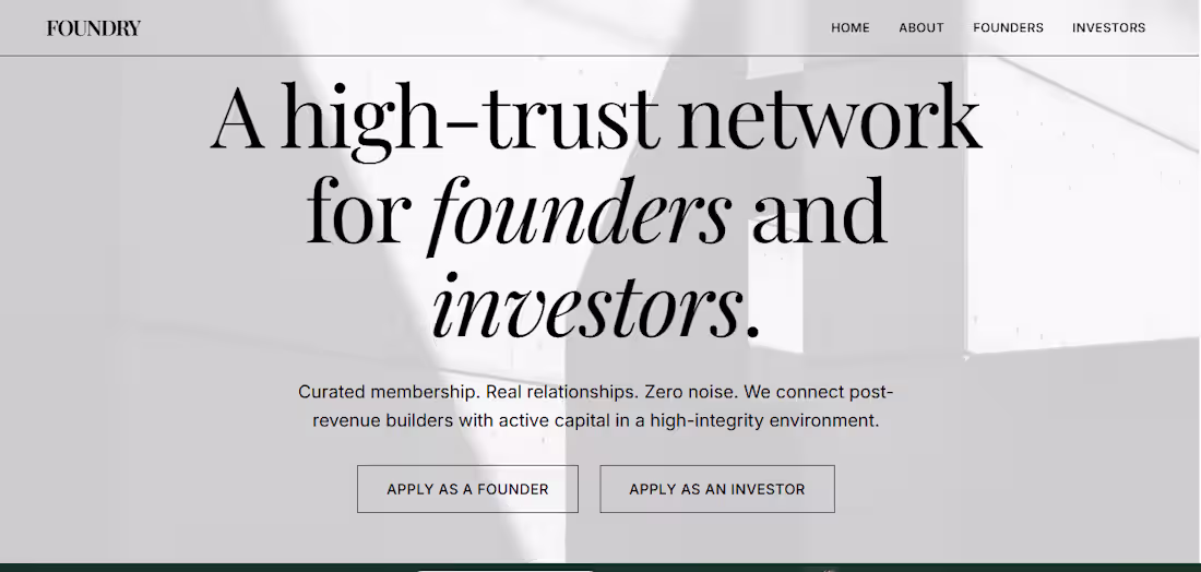 Cover image for I created a website for a network for Founders and Entrepren...