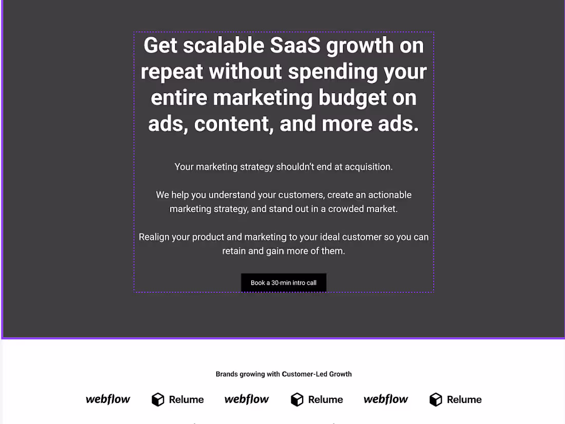 Cover image for Website for a B2B SaaS consultancy, created as a practice piece