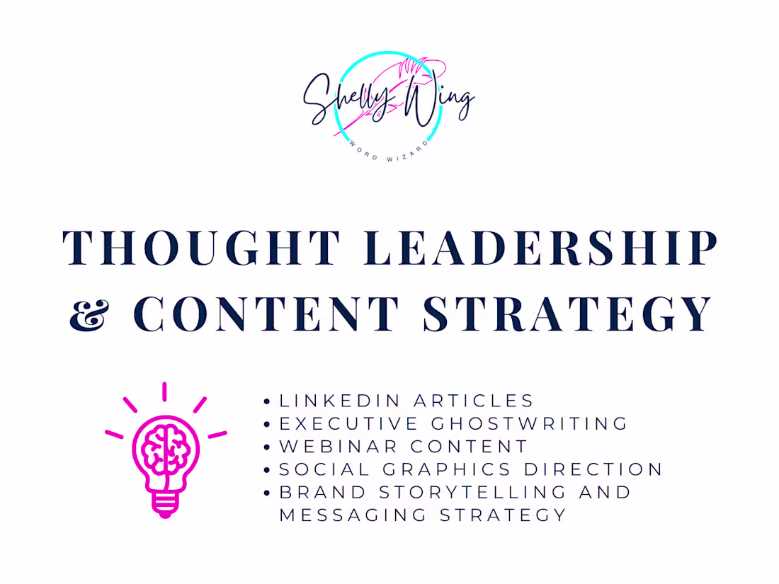 Cover image for Thought Leadership & Content Strategy