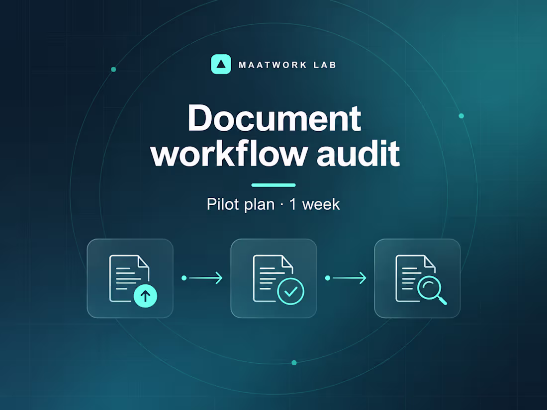 Cover image for Document workflow audit and pilot plan