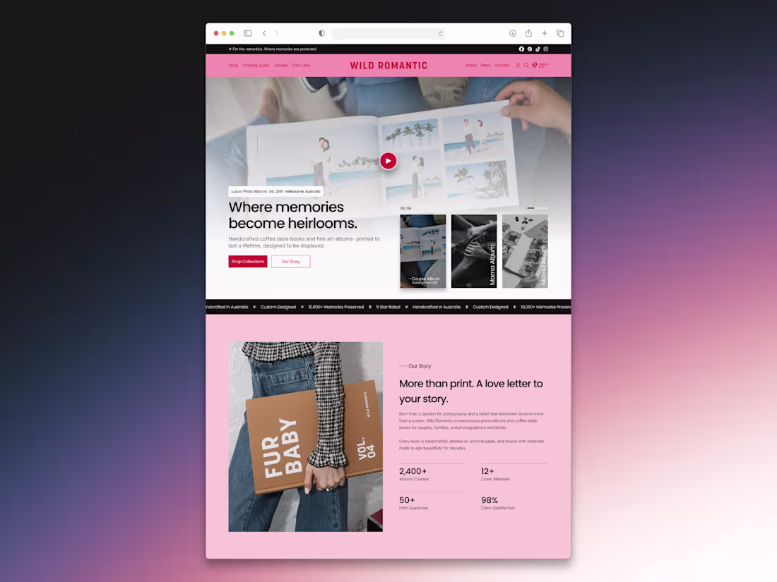 Cover image for Wildromantic Landing Page Design