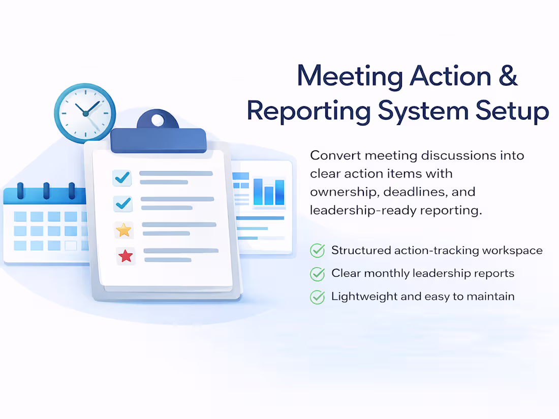 Cover image for Meeting Follow-up & Reporting System Setup