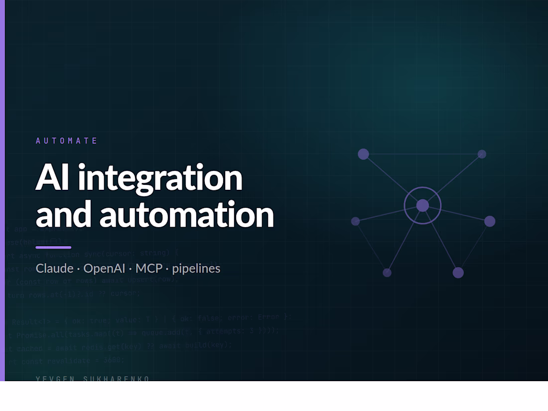 Cover image for AI integration and workflow automation