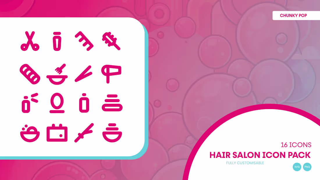Cover image for Chunky Pop: Free Hair Salon Icons – Style It Out