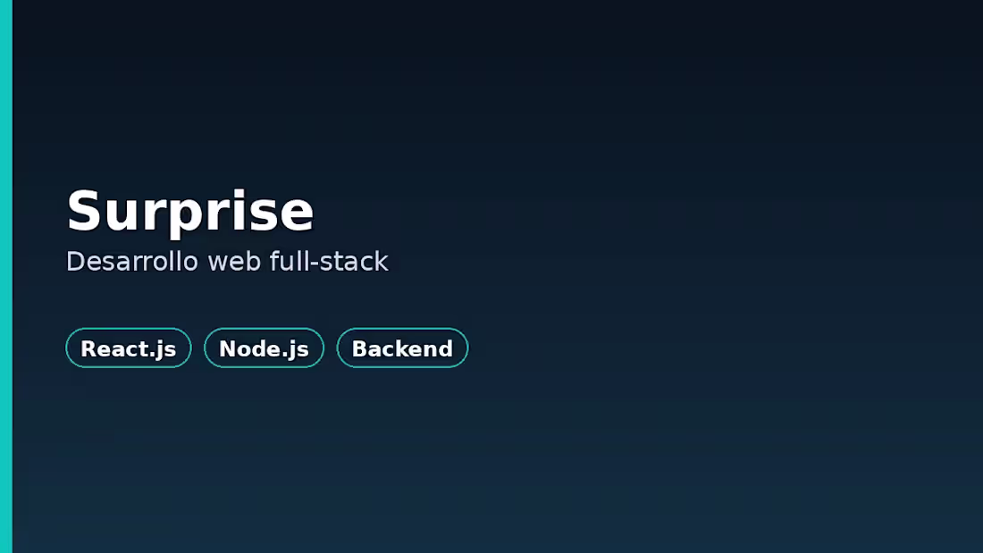 Cover image for Surprise: aplicación web full-stack, en