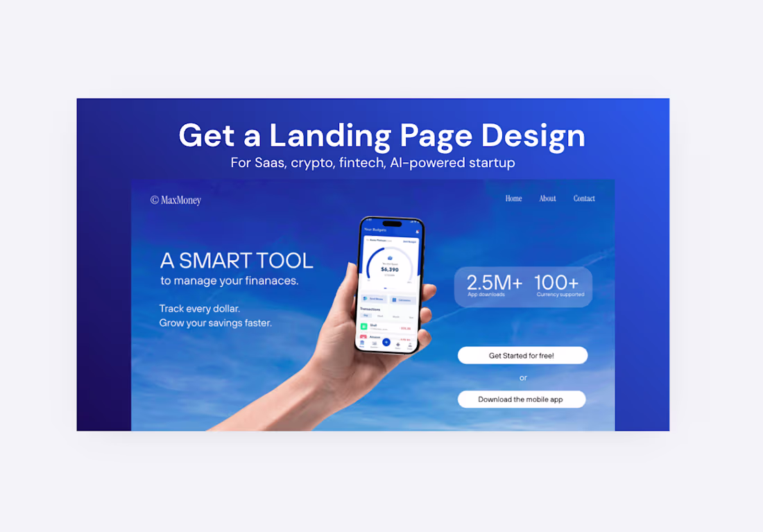Cover image for Website Design (Landing Page)