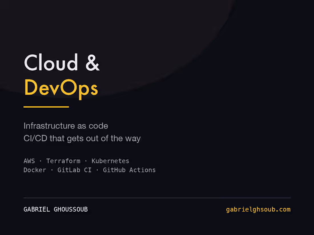 Cover image for Cloud infrastructure and DevOps