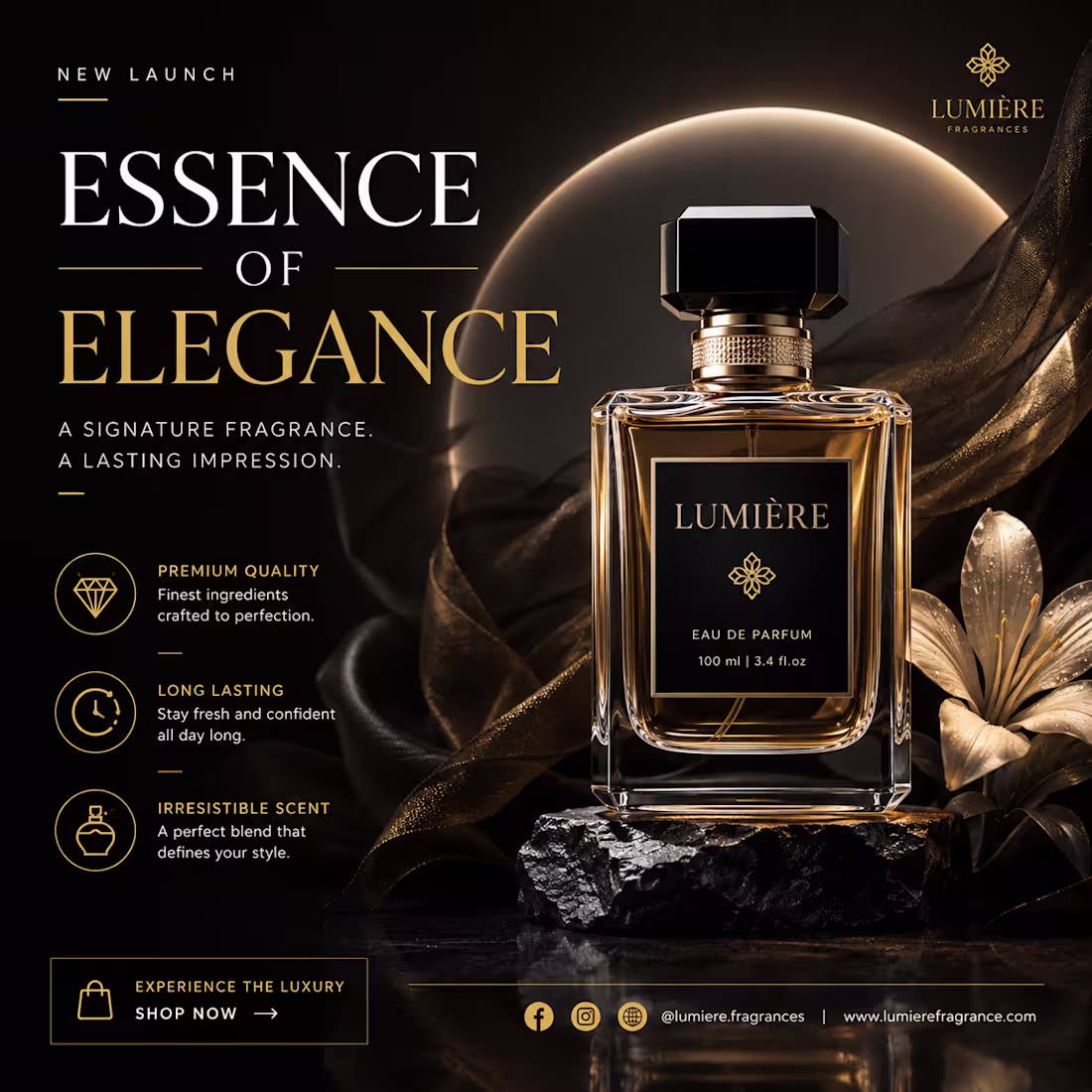 Cover image for 🖤✨ Essence of Elegance |