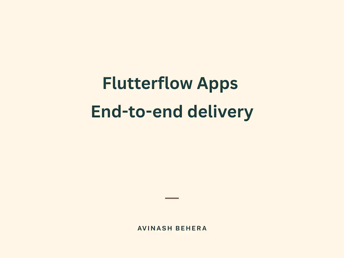 Cover image for Flutterflow developer