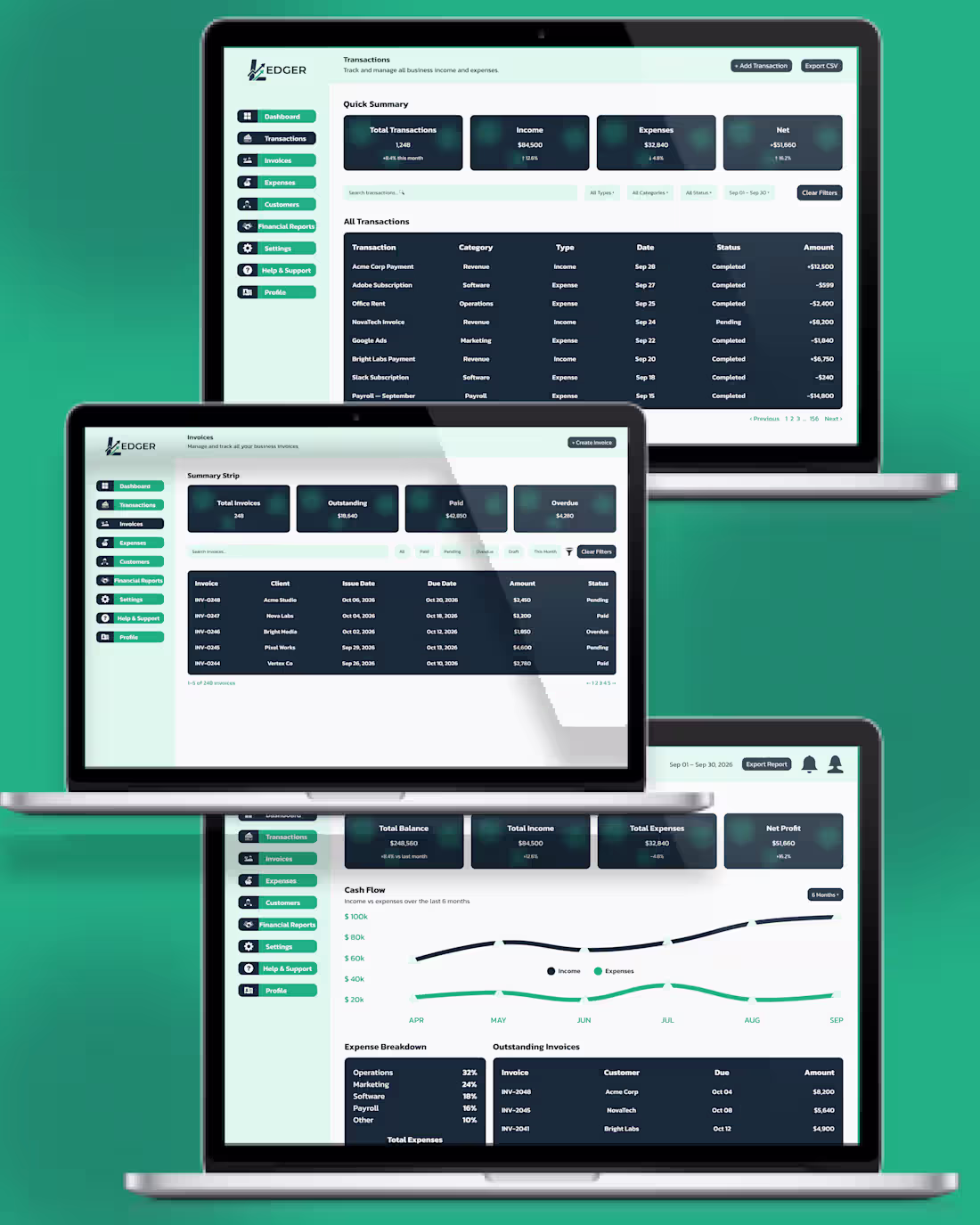 Cover image for LEDGER — Business Finance SaaS