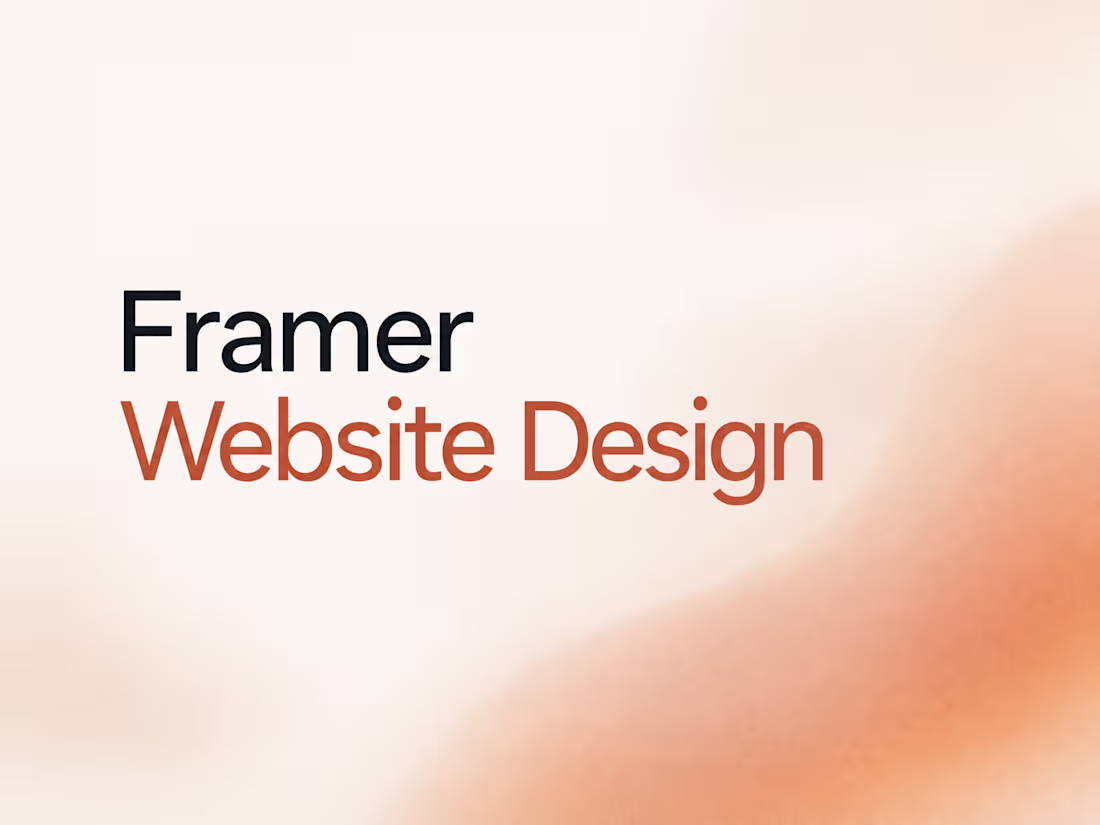 Cover image for Framer Website Design