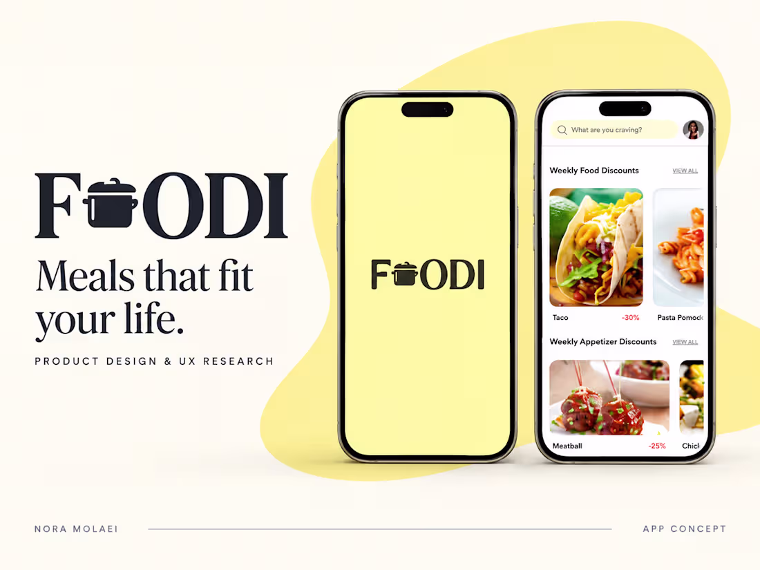 Cover image for FOODI — Meal Planning App | Product & UX/UI Design